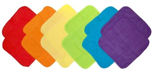 Neat Solutions Solid Knit Terry Washcloth Set, Multi-color, 12-Count