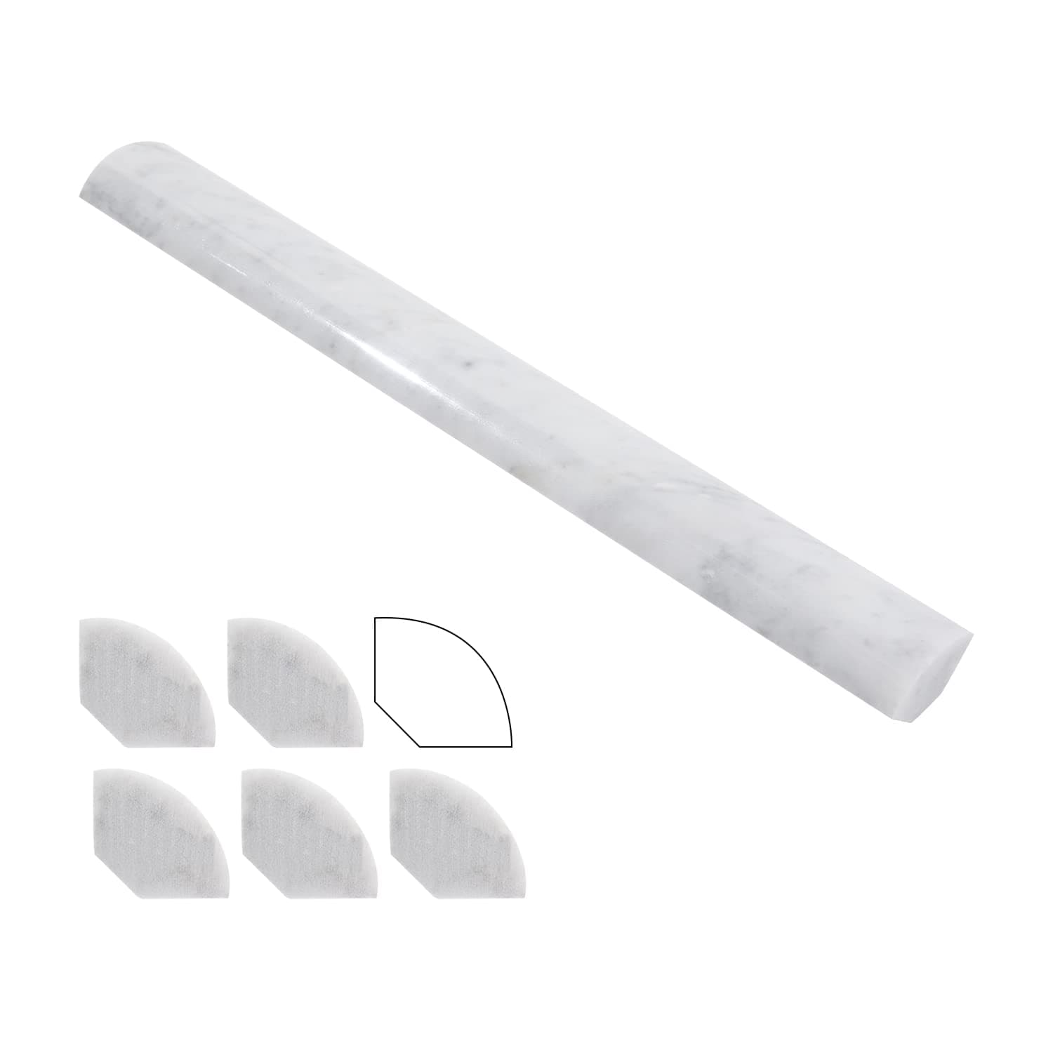 1" X 12" Polished Marble Trim