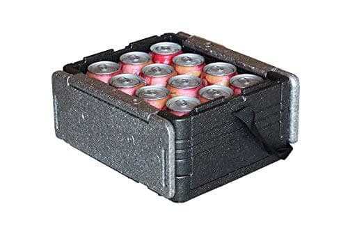 Flip-Box Mini ICELESS Insulation Box Grey - Fits 12 Cans, Collapsible, Lightweight, Portable – Great for a Lunch Box, Parties, Picnics, Camping, Beach, Tailgating, Fishing, Hunting, Boating and More!