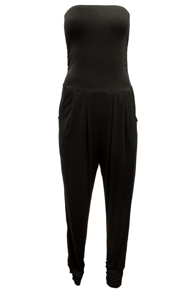 Womens Haltertop Romper. RP8 medium black