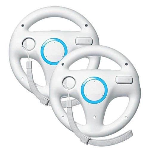 Beastron Mario Kart Racing Wheel, 2 Sets White Color Bundle