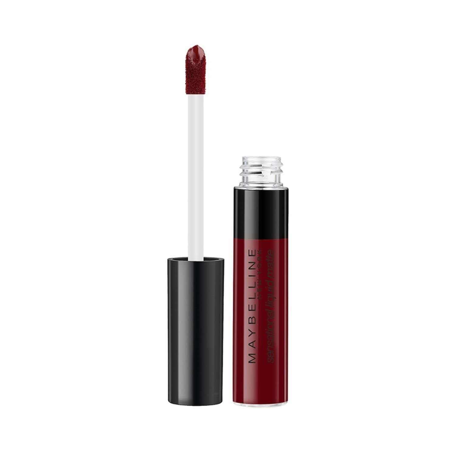 New York Lipstick, Matte Finish, Non-Sticky and Non-Drying, Sensational Liquid Matte, 02 Soft Wine, 7ml