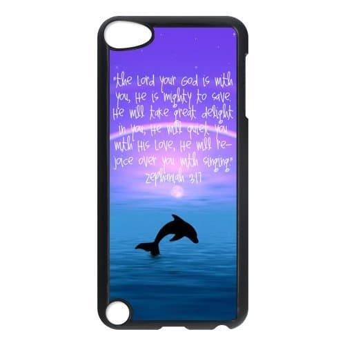 LeonardCustom Hardshell Snap On Slim Fitted Cover Case for iPod Touch 5 (5th Generation), Dolphin