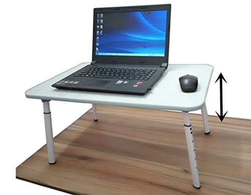 Mocolate Adjustable Standing Desk Portable Laptop Computer Stand Small Folding Table Bed Tray Foldable Lap Writing Desk for Sofa Couch Floor Kids Camping Picnic Outdoor
