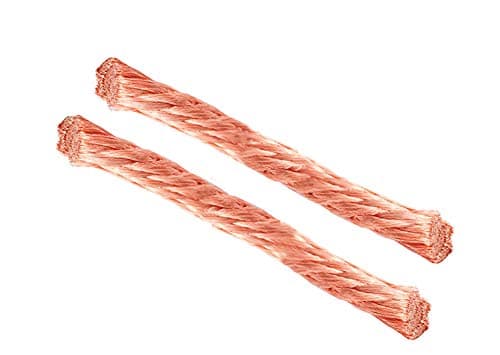 XMRISE Braided Copper Wire Drain Cable Electric Stranded Round Bare Spiral Flexible Grounding Lead Conductive Conductors 6#