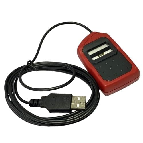 Morpho MSO 1300 E3 (RDL1) Biometric Fingerprint USB Scanner with RD Service & Latest Version Scanner (Red)