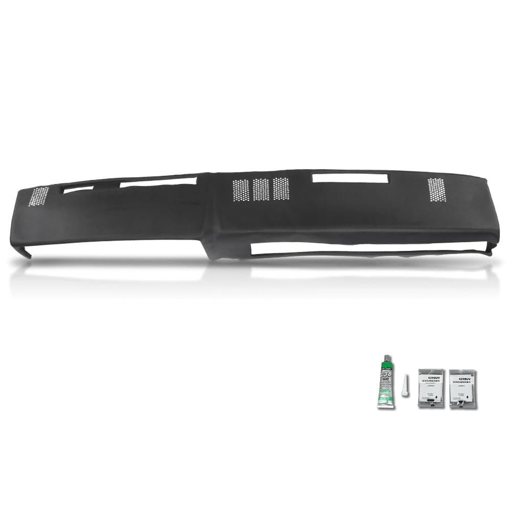 PIT66 Dash Bezel Cover Compatible with 1981-1987 Chevy GMC Full Size Pickup/1981-1991 Chevy GMC SUV Dashboard Cover Black