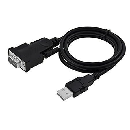USB to RS232 Serial DB9 Adapter with LED Indicator Compatible for Windows 10 / Mac OS 10.15 (3ft/1m)