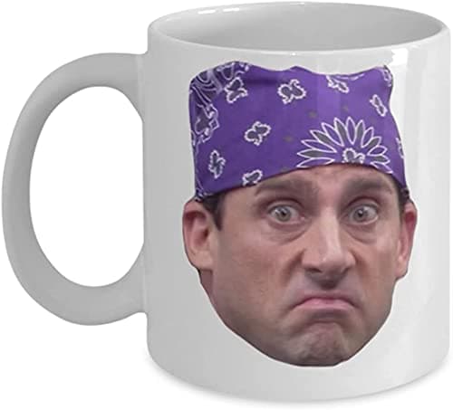 Office Sitcom Funny FACE White Ceramic Printed Coffee Mug | Inspired by TV Show The Office Quote + Gift for Dwight Schrute Fans