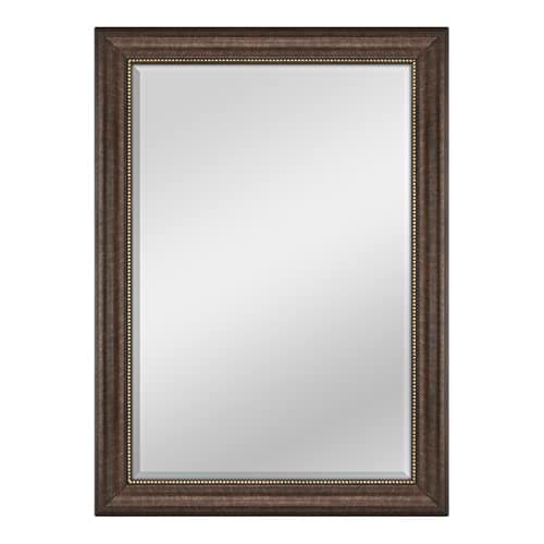 MCS 30.2x40.2 Large Wall Mirror, Bronze Mirror with Beaded Detail, Vertical & Horizontal Wall Hanging Mirror for Bathroom, Bedroom & Livingroom