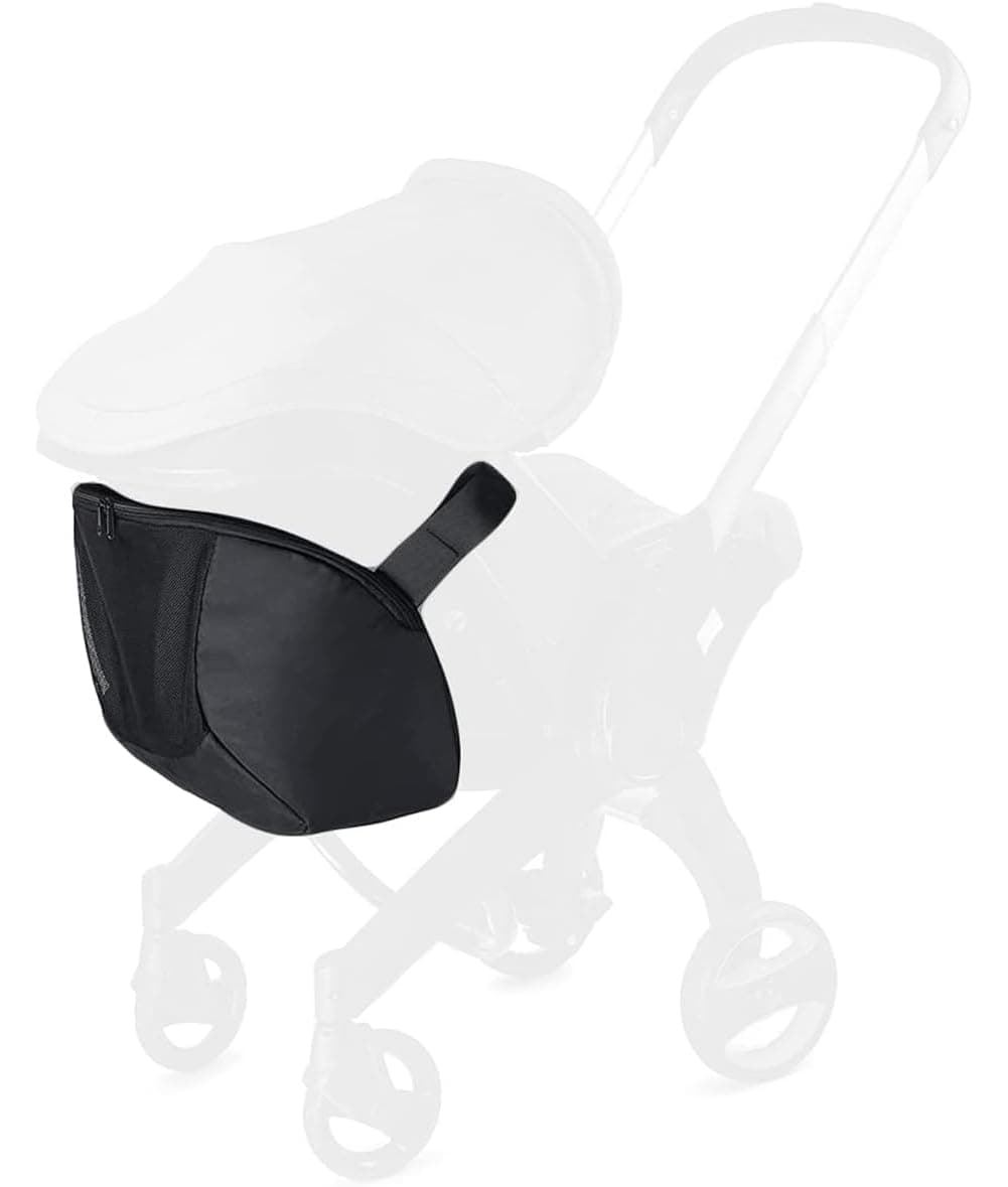 Infant Stroller Clip-On Storage Bag compatible with Doona, Pram Buggy Organizer Bag with Non-Slip Zipper Snap-On Stroller Bag & Large Storage Space, Baby Stroller Pushchair Accessory fit Doona