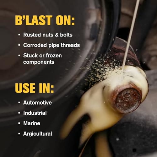 B’Laster PB-DS Rust Free Penetrating Catalyst, Includes New B’Laster ProStraw with Control Flow Technology, 12-oz, 12 Pack