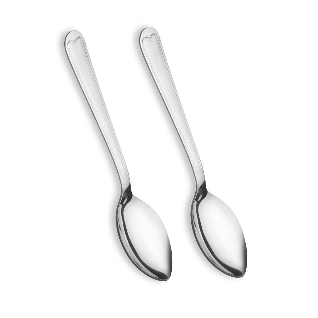 Crystal Stainless Steel Table Spoon Set, Standard, Silver