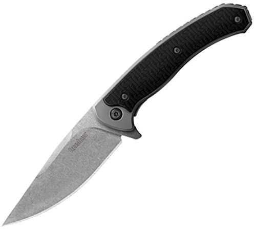 KershawStrobe 1086 Plain Edge Folding Blade Hunting Knife, (Box Version) 3.3" grey
