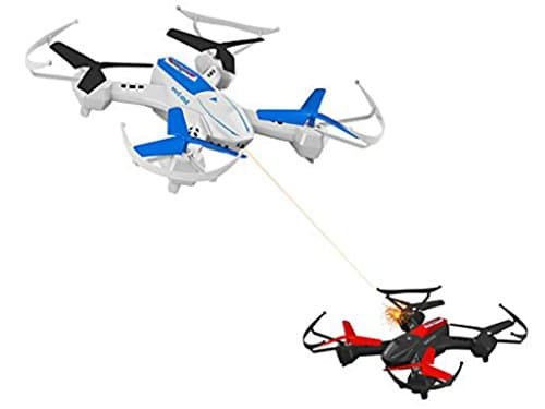HOVERAIDERS Air-2-Air Combat Drones Set, Play Mid-Air DogFight Against Each Other, Two Remote Controlled RC Quadcopters Set