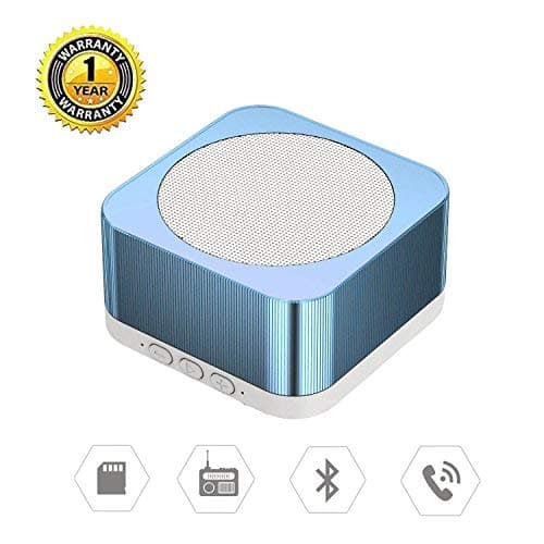 Yuwiss Bluetooth 4.0 Portable Wireless Speaker with Microphone for iPhone 7, iPod, iPad, Loud Stereo Sound and HD Bass, Hand Free Phone Call (Ocean Blue)