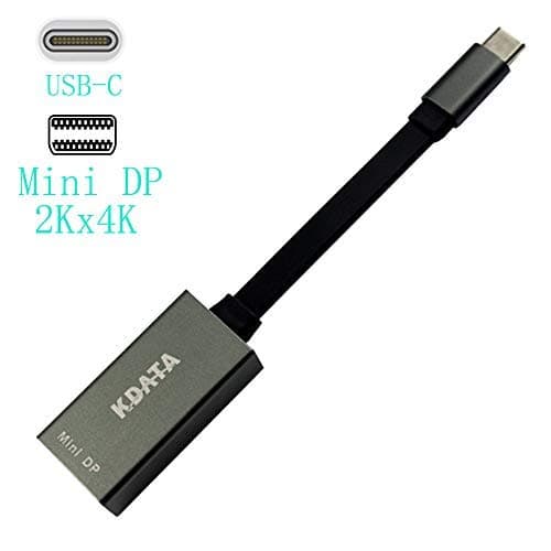 Type-C to Mini displayport Adapter,USB C to DP 4K x 2K Cable-Gray