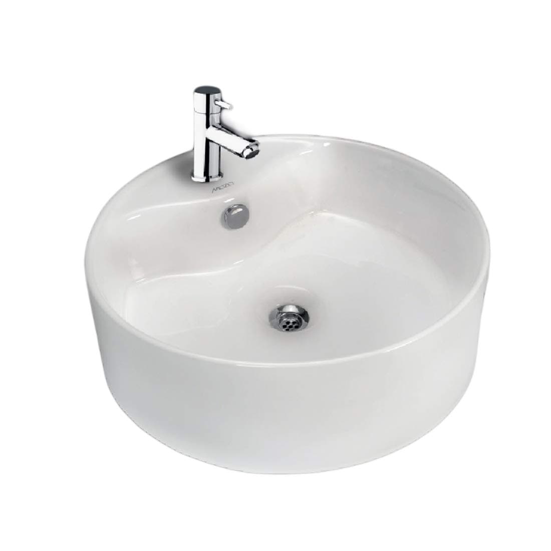 Mozio Ceramic Table Top Wall Hung Basin Kettle (White)