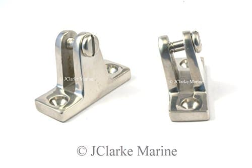 - Angled deck hinge heavy duty for bimini boat cover frame fitting stainless steel by JClarke Marine