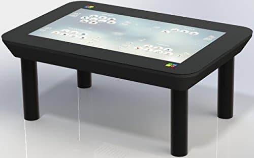 Multi Touch Digital Interactive Display Coffee Table - Black Round Legs - for Educational Classrooms, Business Presentations, and Home Entertainment