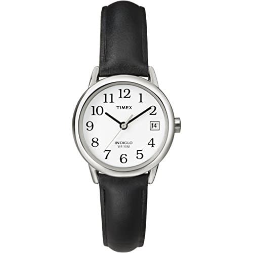 Timex Women's Easy Reader Date Leather Strap Watch [並行輸入品]