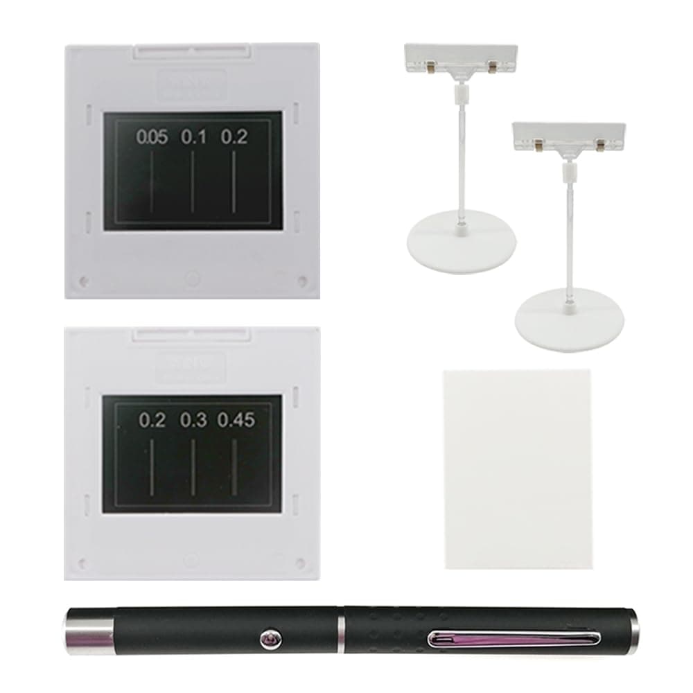 Young's Double-Slit Experiment, Single Slit, with Holder Observation Board Red Light Source, Optics Elements, Optical Physical Experiment Kit, Interference Diffraction Grating Sheet 50 * 50mm
