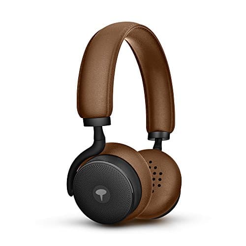Tokmate - FB1000ab Dark Brown Bluetooth Touch Gesture Control NFC Wireless Headphones HiFi CVC Noise-Cancellation Super Deep Bass Sound with Audio Cable