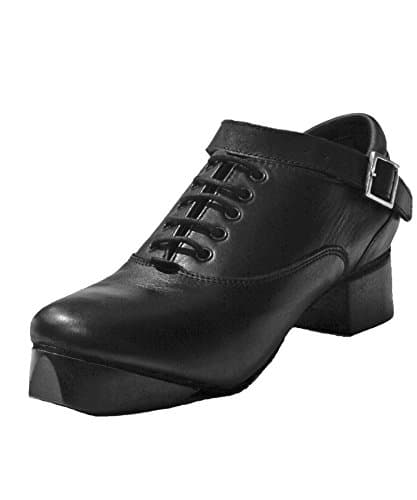 RYAN AND ODONNELL Evolution Unisex Black Leather Irish Dance Hard Shoes 7.5 Wide Fitting UK