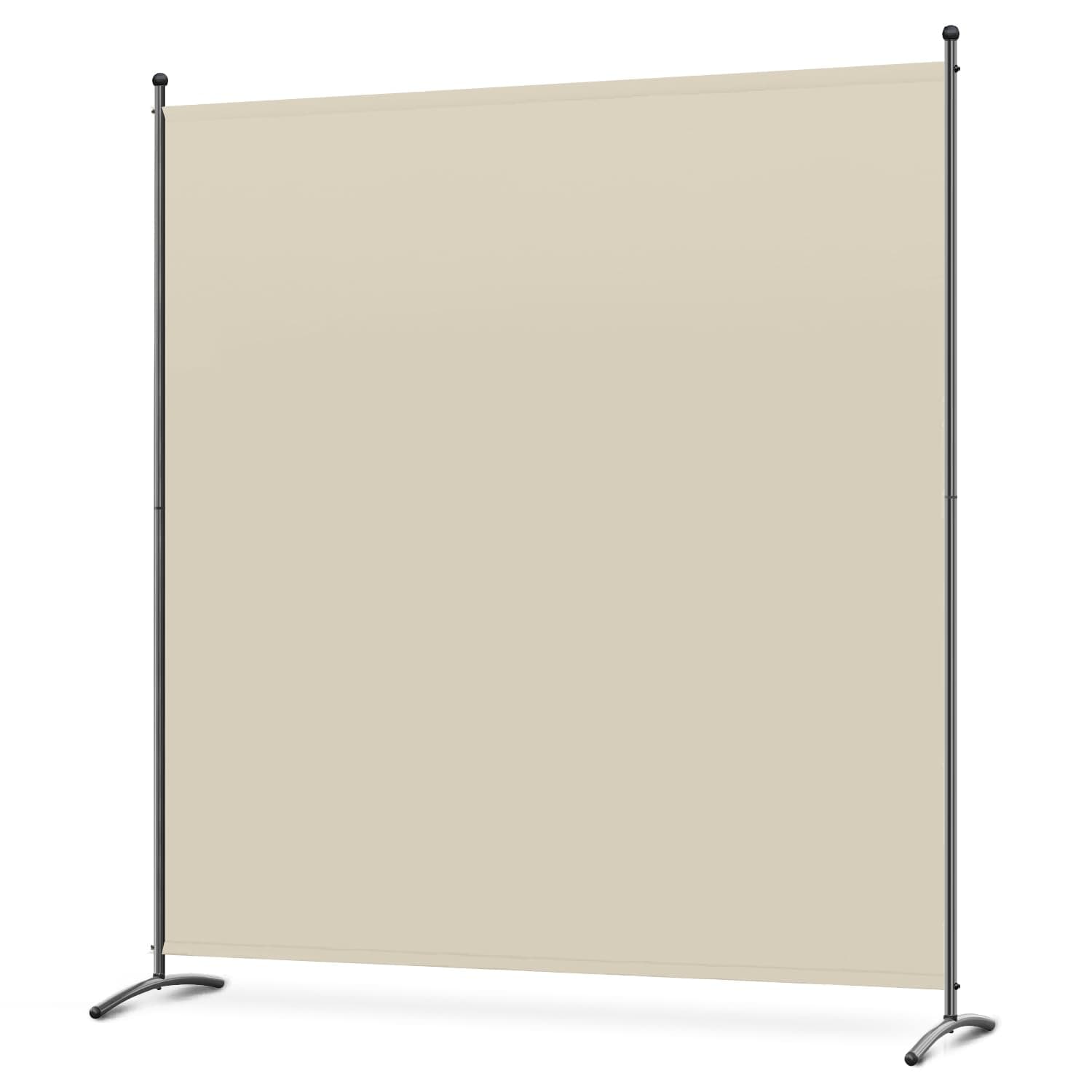Angel Living Paravent 1 Panel Room Divider Protective Screen Wall Room Partition for Offices, Balcony, Bedroom, Outdoor Garden 162 x 180 cm Beige