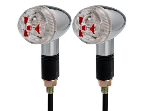 Comple Motorcycle Skull LED Turn Signal Light 2pc Set