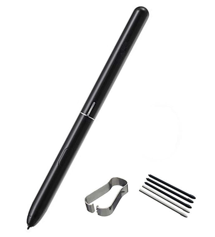 KOLHOFFR BSDTECH Galaxy Tab S4 Stylus Touch S Pen Replacement for Samsung Galaxy Tab S4 EJ-PT830B T835 T837 with OTG - C Type Adapter & Tips/Nibs (Black)