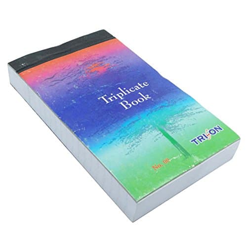 Triplicate Notebook Ruled Line and Plain Sheet Writing Notebook Stationary Supplies 300 Sheets - 1 Pcs