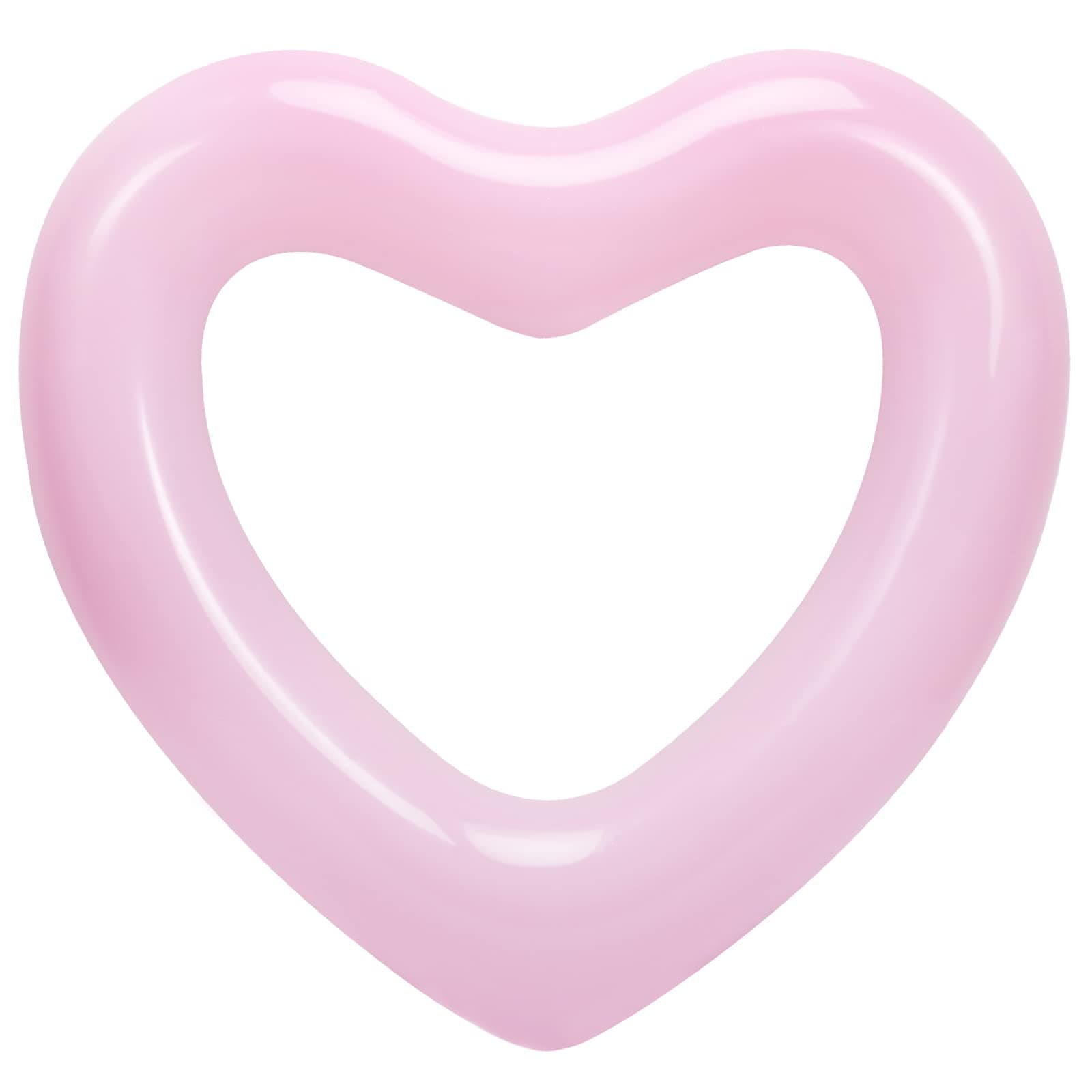 HeySplash Heart Pool Float, Heart Shaped Summer Swimming Pool Float Loungers Tube Ring Floatie, Water Fun Beach Party Toys for Adults 120cm