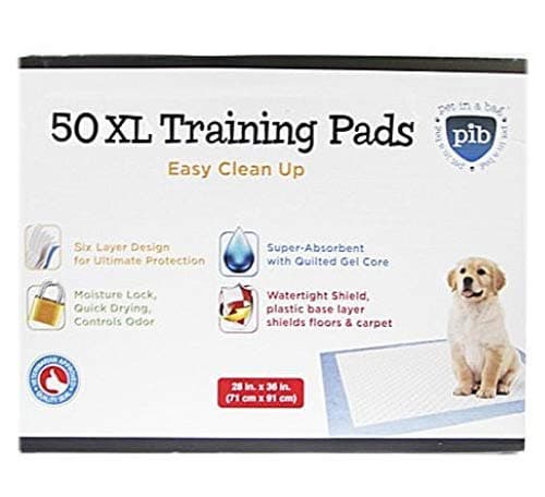 Creative Pet Group Dog Pads Extra Large - Super-Absorbent Extra Large Puppy Pads with Quilted Gel Core and Odor Control Technology, 28 Inches by 36 Inches, 50-Pack