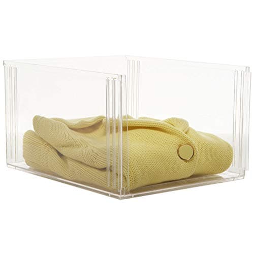 Aberdeen Plastics Crystal Clear Stacking Clothing Storage Bin