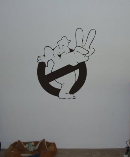 Ghostbuster Decal Sticker Wall No Ghost Allowed Peace Sign Child Boy Girl Teen