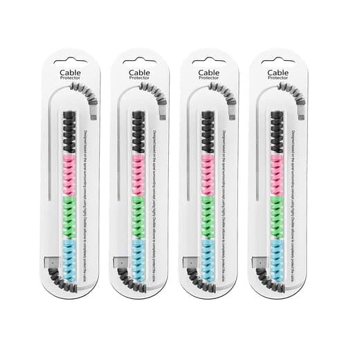 Spiral Cable Protector for ONE-Plus Nord CE 2 5G Cable Saver Charging Cord Protective Universal Earphones Cable Cover (4 Pieces -Set 1, Mix Colour, N-36)