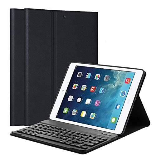 iPad Keyboard Case 9.7 for iPad 2018(6th,Gen) iPad 2017 (5th,Gen) /iPad Air 2/iPad Air - LUCKYDIY, Soft TPU Case Protection - Magnetically Detachable Wireless Bluetooth Keyboard (Black)