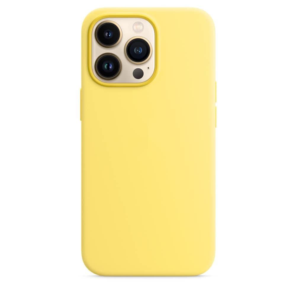 Protective Cover Silicone Case Compatible with 2021 iPhone 13 Pro Max 6.7'' Display (Lemon Zest)
