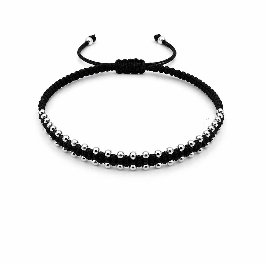 Handmade Adjustable Black Thread Artificial Silver beads Anklet For Women | girls | Nazariya |Payal | Free Size |Single leg |Beads work| Lucky charms, Free size, Silk, Thread
