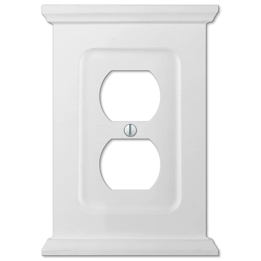 Amerelle 178DW Mantel Wallplate, 1 Duplex, White