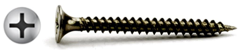 (5000) #6 X 1-5/8" Drywall Screw Phillips Bugle Head Fine Thread Black Phosphate Bulk Box
