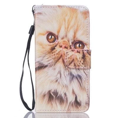 1 piece sFor Coque iPhone 8 Case Cute Panda Cat Owl Bear Monkey Leather Flip Wallet Phone Cases For iPhone 8 iPhone8 Cover Etui Capinha