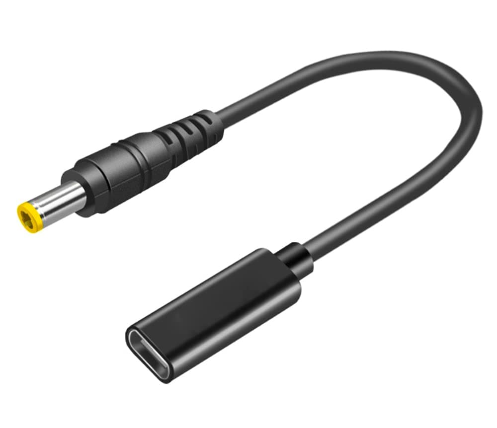 Type C USB-C Female Input to DC 5.5x2.5mm Power PD Charge Cable fit for Laptop 18-20V