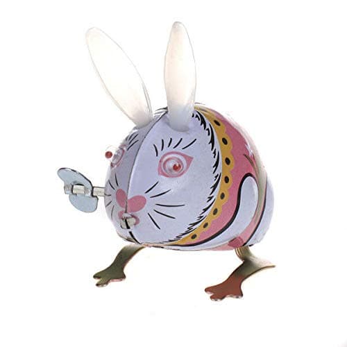 ELECTROPRIME Funny Egg shaped Bunny Jumping Rabbit Model Wind up Toy Collectible Gift w/Key