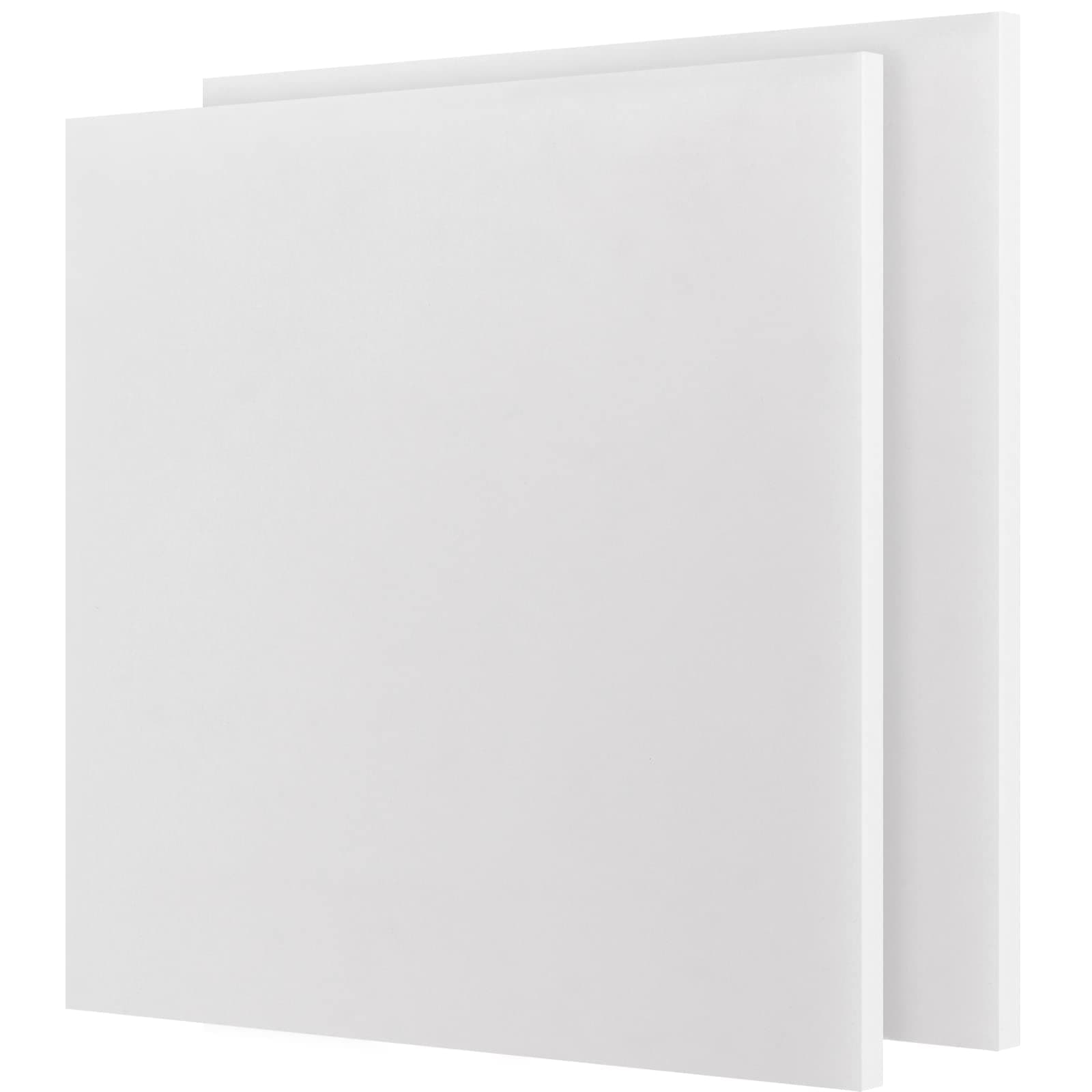 JOIKIT 2 Pack 12 X 12" Uhmw Polyethylene Sheets, 1/2" Thick Ultra High Molecular Weight Opaque White Plastic Sheet for Home, Industry, Automotive, Impact Resistant