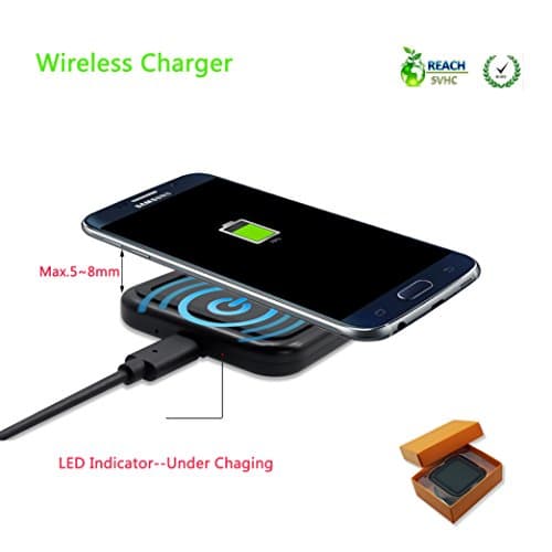 FONTASTIC 5W Wireless Charger - Compatible iPhone 8/8 Plus, iPhone X, Samsung Galaxy S9/S9+/S8/S8+/S7/S7 Edge - All Qi-Enabled Devices