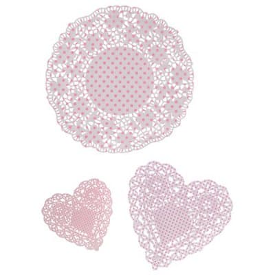 Pink N Mix Doilies Table Cover
