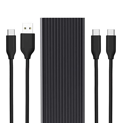 Semoic USB3.1 Gen2 (10Gbps) Type-C to M.2 SSD NVMe Case, Aluminum NGFF PCIe M-Key SSD Enclosure Support UASP for M.2 SSD 2242/2260/2280