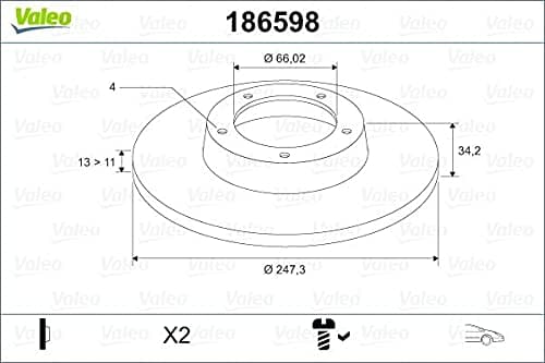 Valeo 186598 Brake Disc